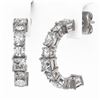 Image 3 : 3.74 ctw Mixed Cut Diamond Designer Earrings 18K White Gold