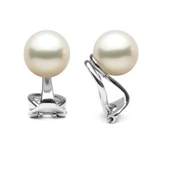 Elite Collection White Freshwater Pearl Clip-On Earrings