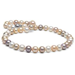 Multicolor Freshwater Pearl Necklace, 9.5-10.5mm