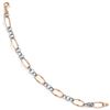 Image 2 : 14k Rose & White Gold Two-Tone Polished Link Bracelet