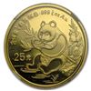 Image 2 : 1991 China 1/4 oz Gold Panda Small Date MS-69 NGC