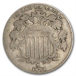 1882 Shield Nickel Fine