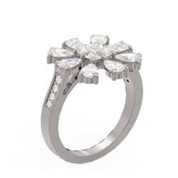 3 ctw Diamond Ring 18K White Gold