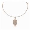 Image 1 : 8 ctw Diamond Designer Necklace 18K Rose Gold