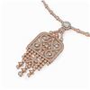 Image 3 : 8 ctw Diamond Designer Necklace 18K Rose Gold