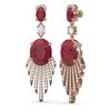 Image 2 : 10.07 ctw Ruby & Diamond Earrings 18K Rose Gold