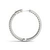 Image 3 : 1.5 ctw Diamond VS/SI 16 MM Hoop Earrings Micro Pave 14k White Gold