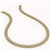 Image 2 : 24.4 ctw Cushion Cut Diamond Micro Pave Necklace 18K Yellow Gold