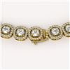 Image 3 : 24.4 ctw Cushion Cut Diamond Micro Pave Necklace 18K Yellow Gold