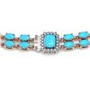 Image 3 : 28.86 ctw Turquoise & Diamond Necklace 14K Rose Gold