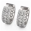 Image 1 : 7.42 ctw Diamond Designer Earrings 18K White Gold