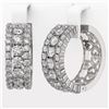Image 3 : 7.42 ctw Diamond Designer Earrings 18K White Gold