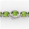 Image 1 : 32 ctw Peridot & VS/SI Diamond Micro Pave Bracelet 14k White Gold