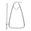 Image 1 : 14k White Gold Polished Triangle Hoop Earrings