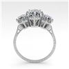 Image 3 : 2 ctw Past Present Future VS/SI Cushion Diamond Ring 18k White Gold