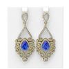 Image 1 : 10.26 ctw Tanzanite & Diamond Earrings 18K Yellow Gold