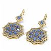 Image 3 : 15.6 ctw Tanzanite & Diamond Earrings 18K Yellow Gold