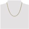 Image 2 : 14k Gold 3.5 mm Semi-Solid Figaro Chain Necklace - 20 in.