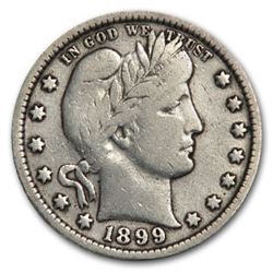 1899 Barber Quarter VF (Details)