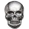 Image 1 : 2 oz Hand Poured Silver - Human Skull
