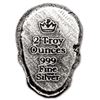 Image 2 : 2 oz Hand Poured Silver - Human Skull
