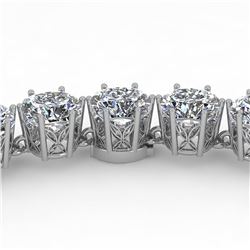 34 ctw Cushion SI Diamond Necklace 18K White Gold