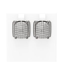 3.26 ctw Diamond Earrings 18K White Gold