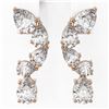 Image 2 : 5.3 ctw Pear Diamond Designer Earrings 18K Rose Gold