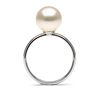 Image 1 : White Freshwater Pearl Solitaire Ring, 10.5-11.0mm, 14K Gold