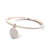 Image 2 : 3.50 ctw Micro Pave Diamond Bangle 14k Rose Gold