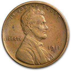 1911-S Lincoln Cent XF Details