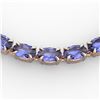 40 ctw Tanzanite Eternity Tennis Necklace 14k Rose Gold