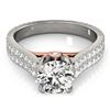 1.61 ctw Certified VS/SI Diamond Pave Ring 14k 2Tone Gold