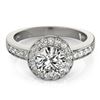 1.4 ctw Certified VS/SI Diamond Halo Ring 18k White Gold