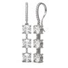Image 2 : 5.03 ctw Cushion Diamond Earrings 18K White Gold
