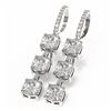 Image 3 : 5.03 ctw Cushion Diamond Earrings 18K White Gold