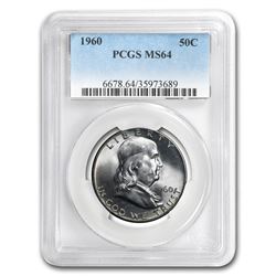 1960 Franklin Half Dollar MS-64 PCGS