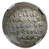 Image 2 : Byzantine Ag Milliaresion Basil II & Con. VII 976-1025 AD XF NGC