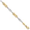 Image 1 : 14K Two-tone Infinity Alternate Bracelet - 7.5 in.