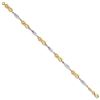 Image 2 : 14K Two-tone Infinity Alternate Bracelet - 7.5 in.