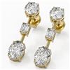 Image 1 : 3.5 ctw Oval Cut Diamond Designer Earrings 18K Yellow Gold
