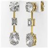 Image 3 : 3.5 ctw Oval Cut Diamond Designer Earrings 18K Yellow Gold