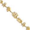 Image 1 : 14k Yellow Gold Pirate Bracelet - 7 in.
