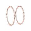 Image 2 : 2.75 ctw Diamond VS/SI 37 MM Hoop Earrings 14k Rose Gold