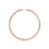 Image 3 : 2.75 ctw Diamond VS/SI 37 MM Hoop Earrings 14k Rose Gold