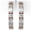 Image 2 : 3.12 ctw Emerald Cut Diamond Designer Earrings 18K Rose Gold