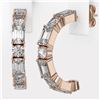 Image 3 : 3.12 ctw Emerald Cut Diamond Designer Earrings 18K Rose Gold
