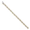 Image 2 : 14K Two-tone 1ct Diamond Bracelet Two Tone Gold - 7 in.