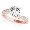 Image 2 : 1.4 ctw Certified VS/SI Diamond Bypass Solitaire Ring 14k Rose Gold
