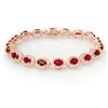 Image 1 : 12.75 ctw Ruby Bracelet 14k Rose Gold